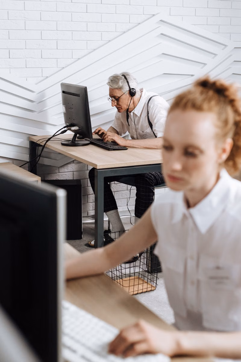 Small business workstation receiving professional IT support