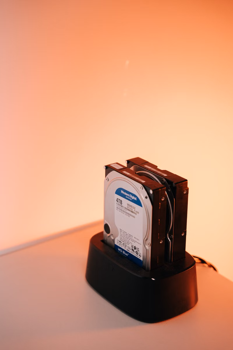 Data recovery workstation with a computer hard drive