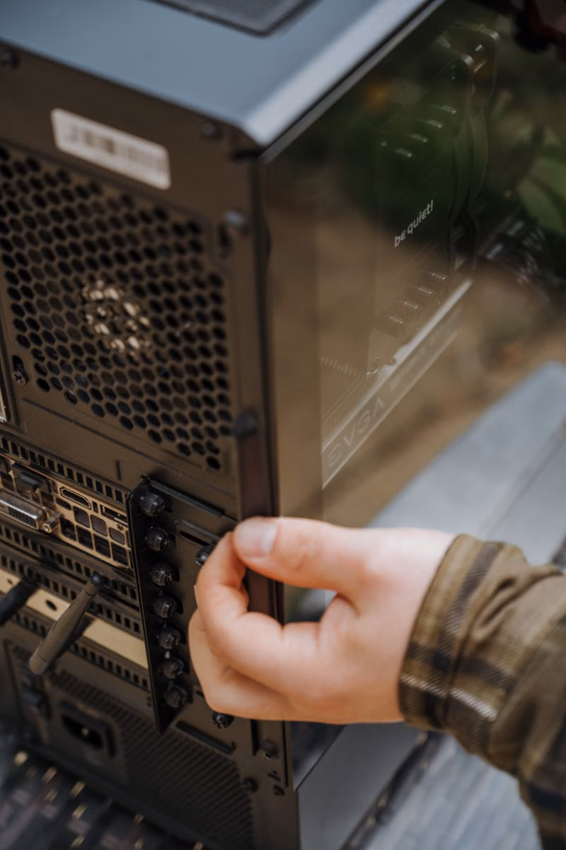 Desktop computer components being prepared for a performance upgrade